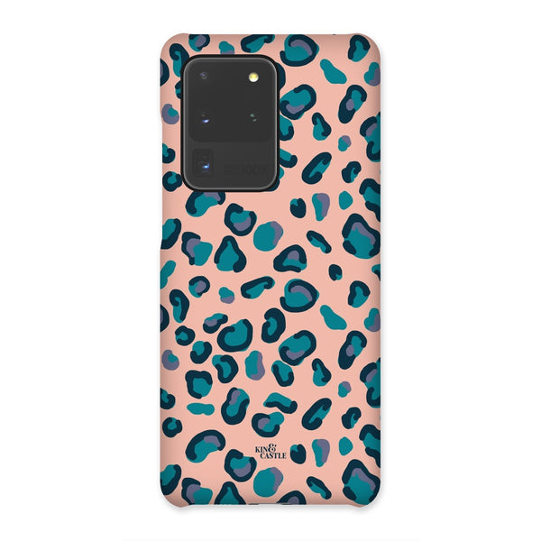 Peach, Teal & Blue Leopard Print Snap Phone Case