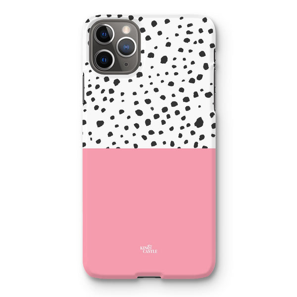 Pink & Graphite Animal Spots Snap Phone Case