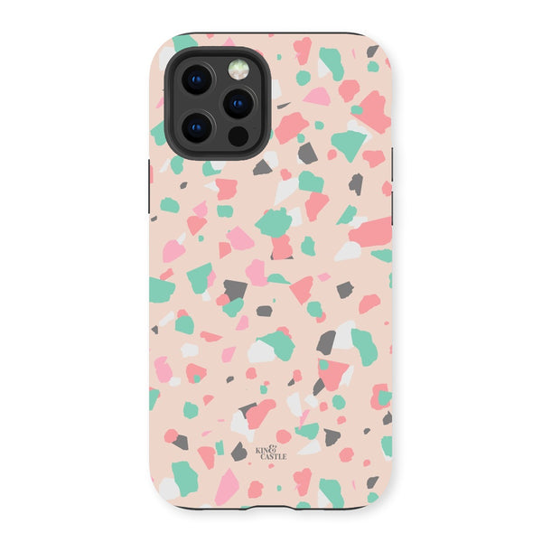Coral, Pink & Mint Terrazzo Tough Phone Case