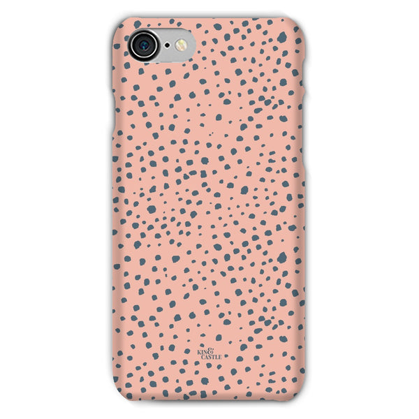 Pink & Grey Animal Spots Snap Phone Case