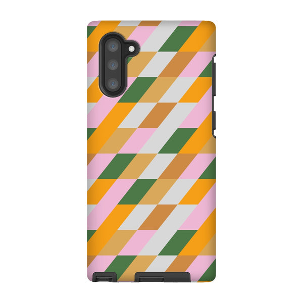 Green & Mustard Diamond Tough Phone Case