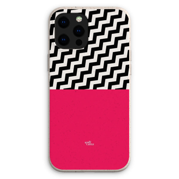 Geometric Zig Zag & Hot Pink Eco Phone Case