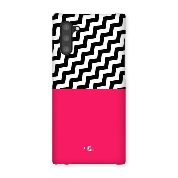 Geometric Zig Zag & Hot Pink Snap Phone Case