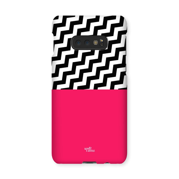 Geometric Zig Zag & Hot Pink Snap Phone Case
