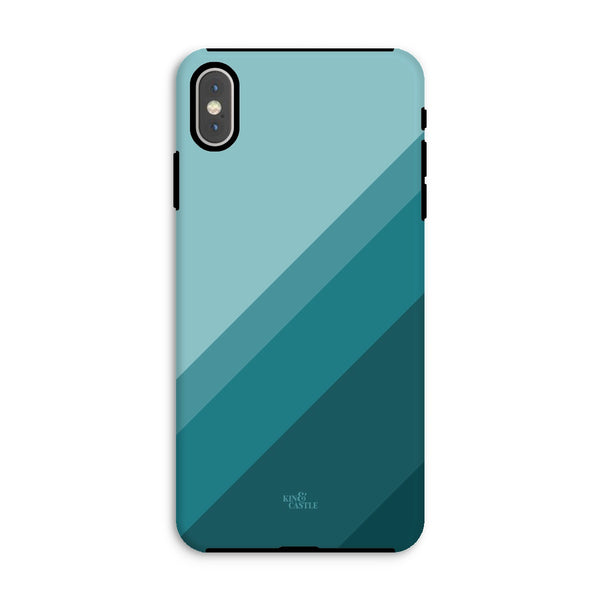 Teal Geometric Stripe Tough Phone Case