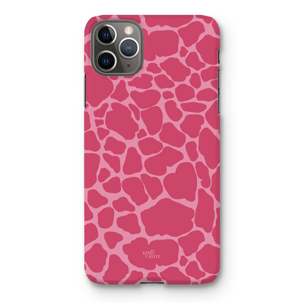 Raspberry Pink Giraffe Print Snap Phone Case