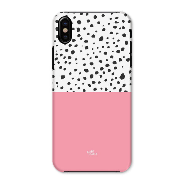 Pink & Graphite Animal Spots Snap Phone Case