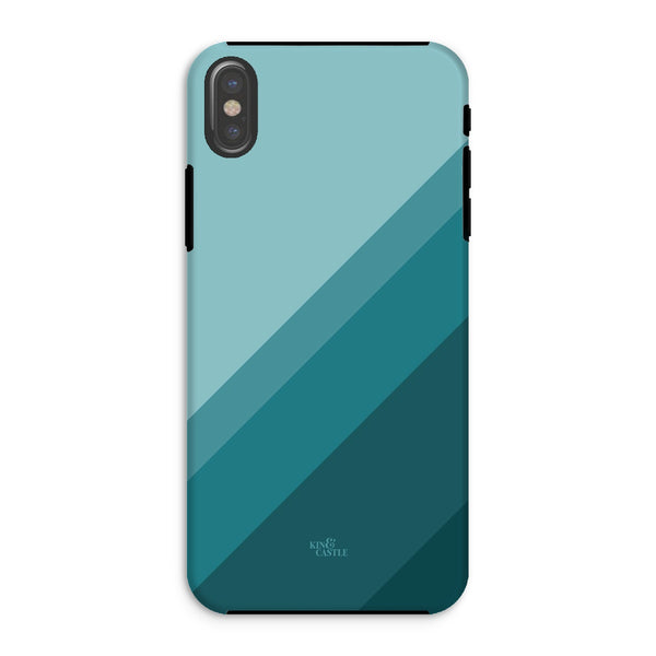 Teal Geometric Stripe Tough Phone Case