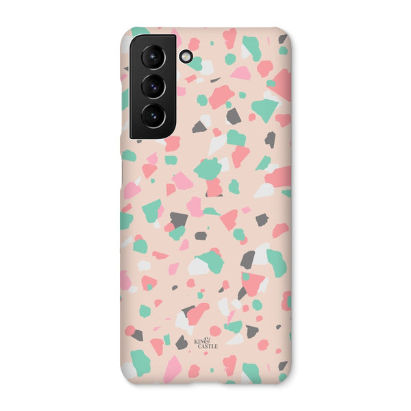 Coral, Pink & Mint Terrazzo Snap Phone Case