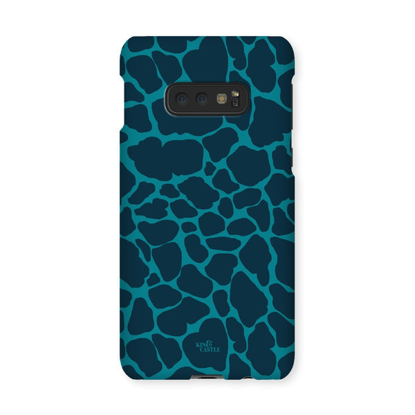 Blue & Teal Giraffe Print Snap Phone Case