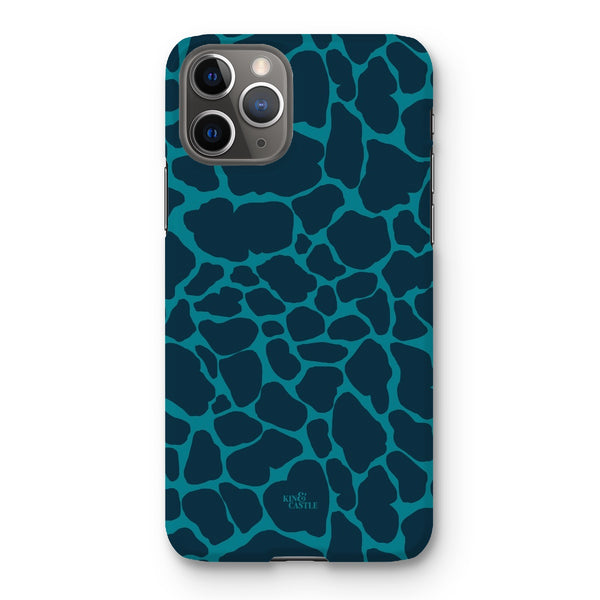 Blue & Teal Giraffe Print Snap Phone Case