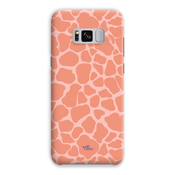 Peach Giraffe Print Snap Phone Case