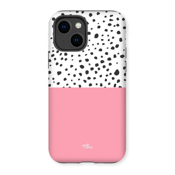 Pink & Graphite Animal Spots Tough Phone Case