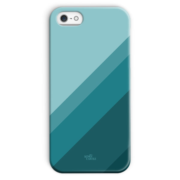 Teal Geometric Stripe Snap Phone Case