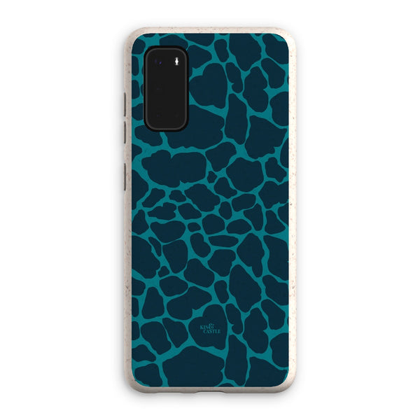 Blue & Teal Giraffe Print Eco Phone Case
