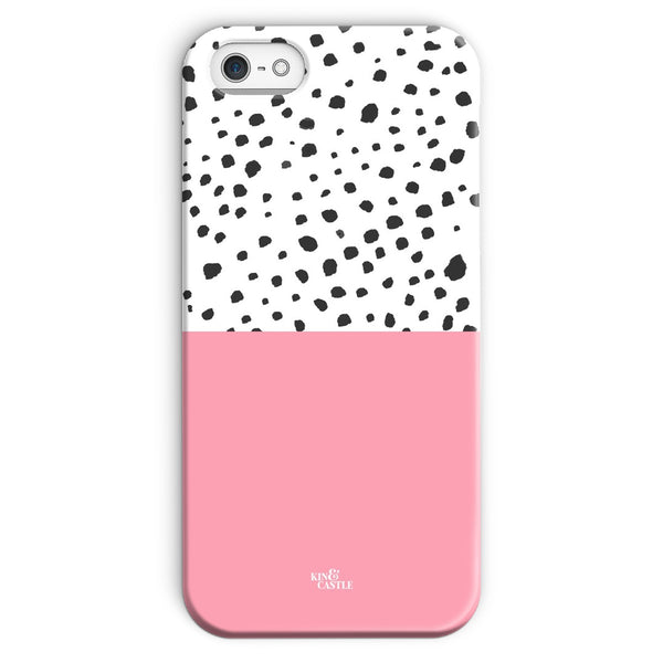 Pink & Graphite Animal Spots Snap Phone Case