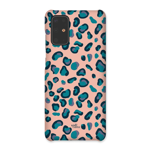 Peach, Teal & Blue Leopard Print Snap Phone Case