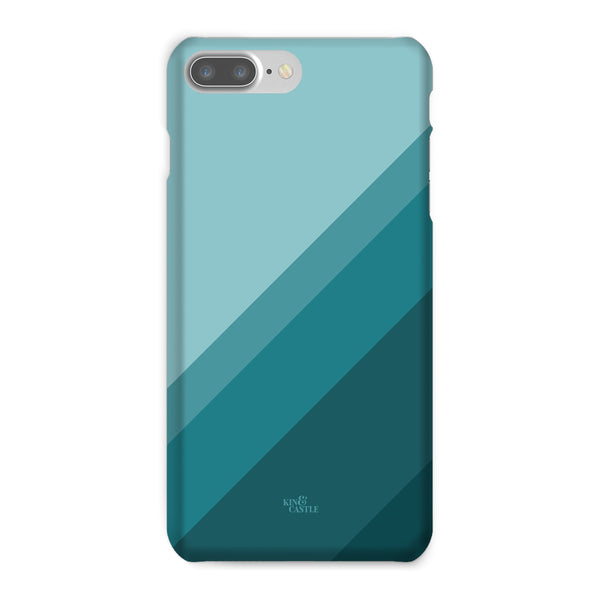 Teal Geometric Stripe Snap Phone Case