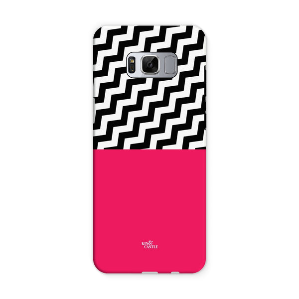 Geometric Zig Zag & Hot Pink Tough Phone Case