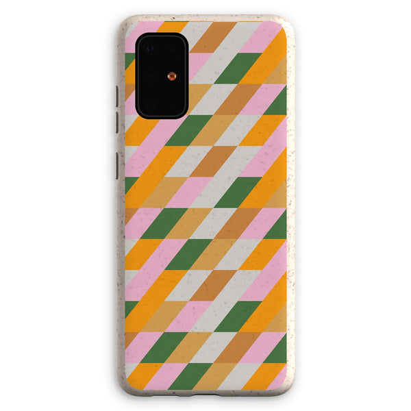Green & Mustard Diamond Eco Phone Case