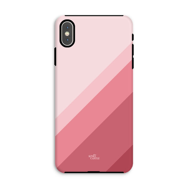 Pink Geometric Stripe Tough Phone Case