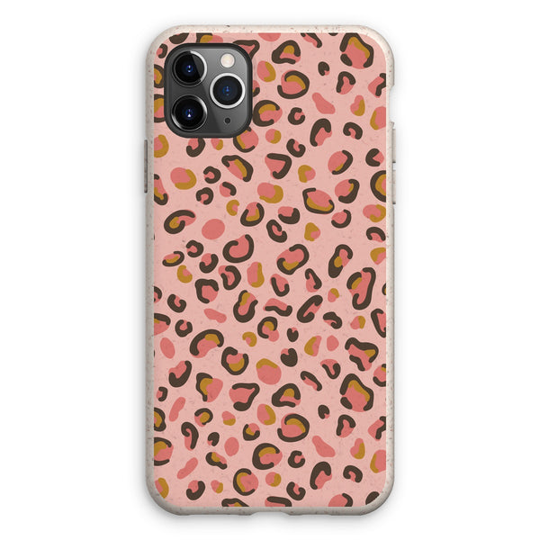 Rose Pink Leopard Print Eco Phone Case