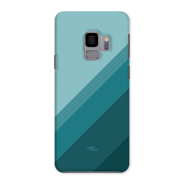 Teal Geometric Stripe Snap Phone Case
