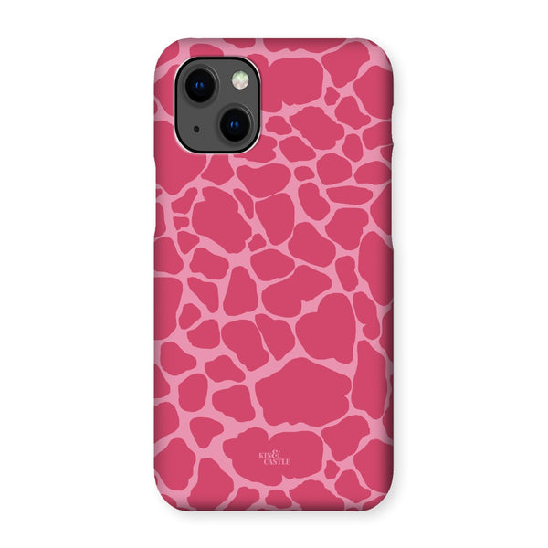 Raspberry Pink Giraffe Print Snap Phone Case