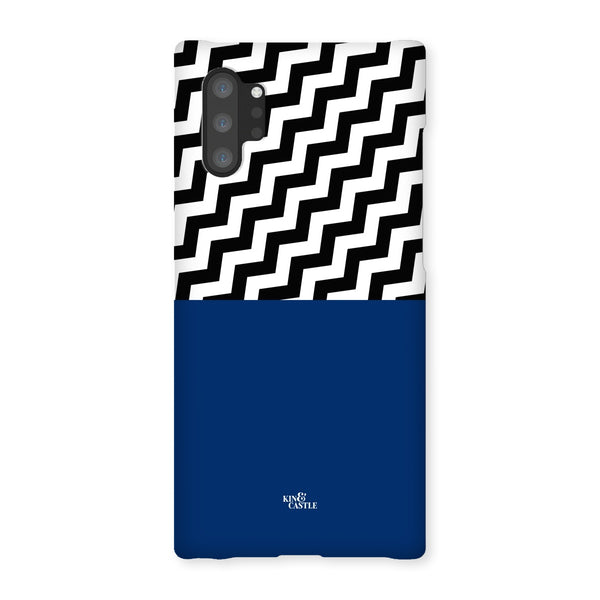 Geometric Zig Zag & Navy Blue Snap Phone Case