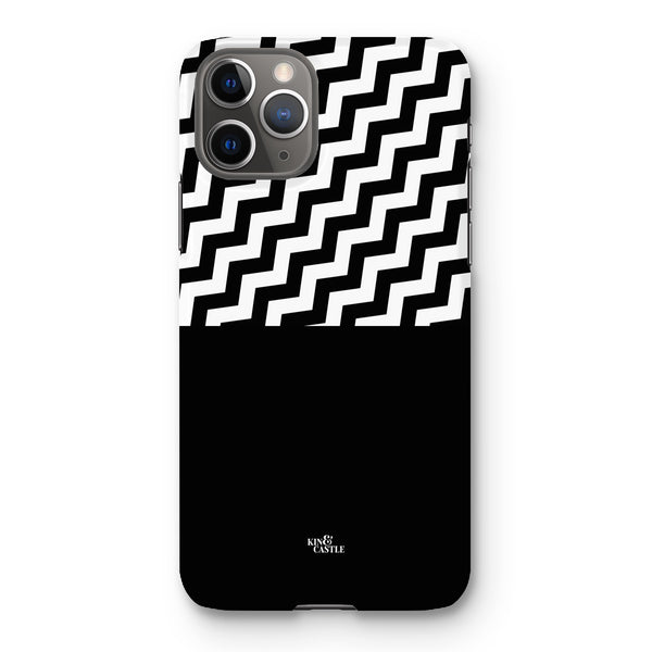 Geometric Zig Zag & Black Snap Phone Case