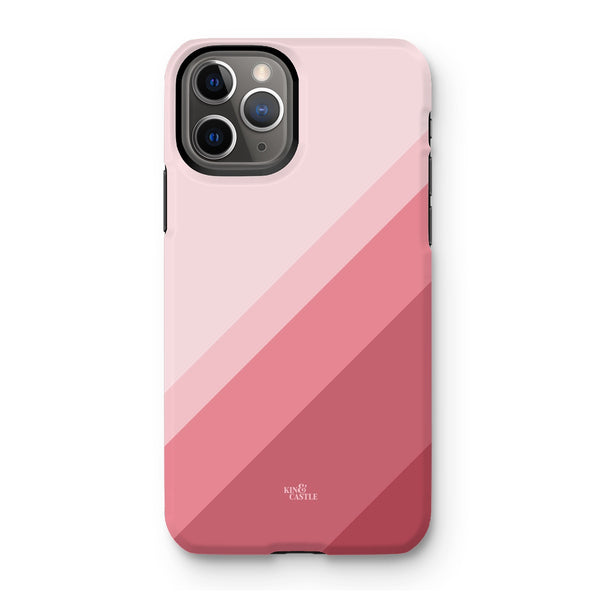 Pink Geometric Stripe Tough Phone Case