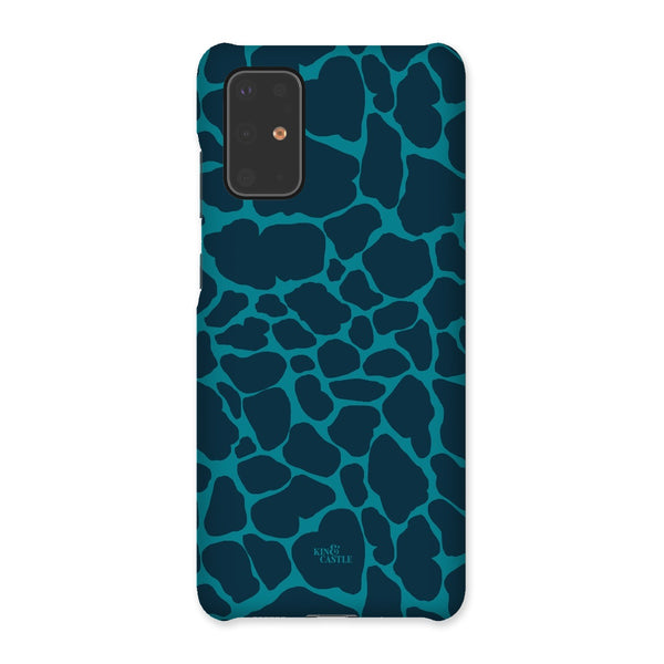 Blue & Teal Giraffe Print Snap Phone Case
