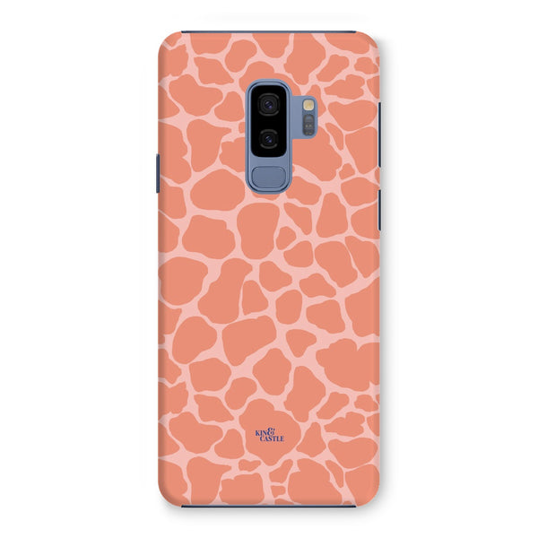 Peach Giraffe Print Snap Phone Case