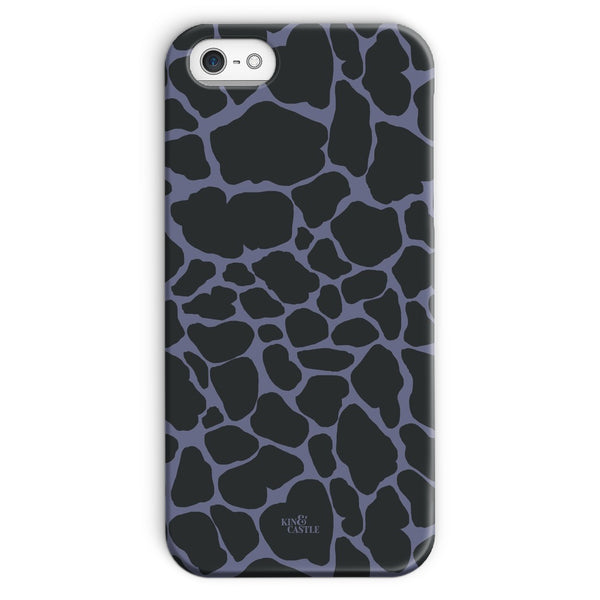 Purple & Charcoal Giraffe Print Snap Phone Case
