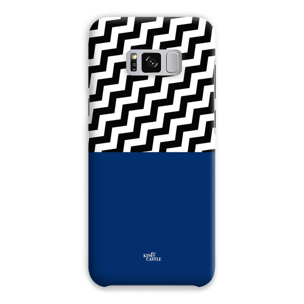 Geometric Zig Zag & Navy Blue Snap Phone Case