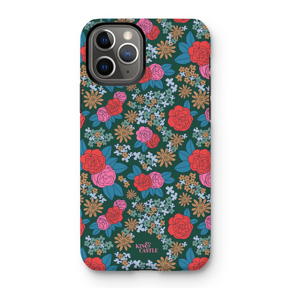 Pink & Red Garden Tough Phone Case