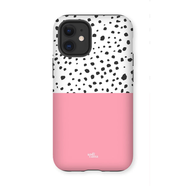 Pink & Graphite Animal Spots Tough Phone Case