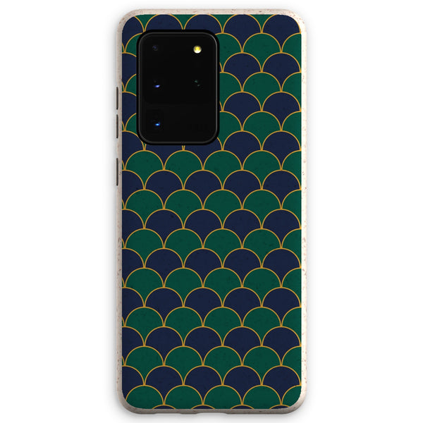 Blue & Green Geo Waves Eco Phone Case