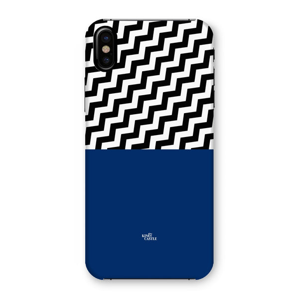 Geometric Zig Zag & Navy Blue Snap Phone Case