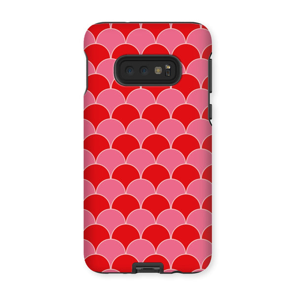 Red & Pink Geo Waves Tough Phone Case