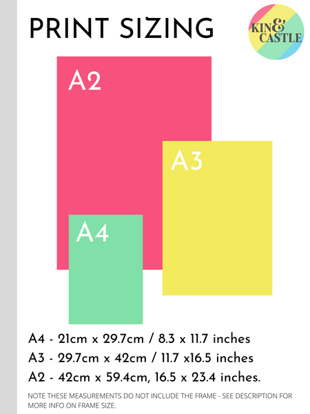 Gallery Wall Set of 3 Art Prints - Edit 3 - LOVE!, ampersand (grey) & Colour Me Happy (rainbow)