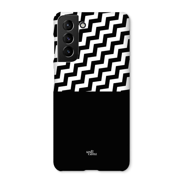 Geometric Zig Zag & Black Snap Phone Case