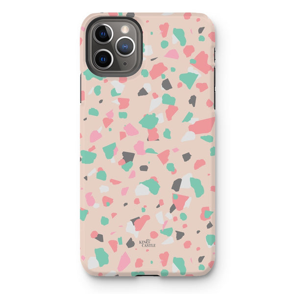 Coral, Pink & Mint Terrazzo Tough Phone Case