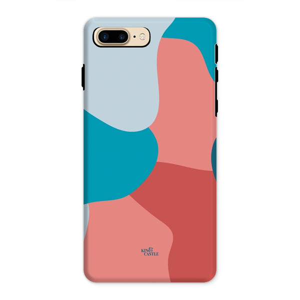 Blue, Red & Pink Abstract Tough Phone Case