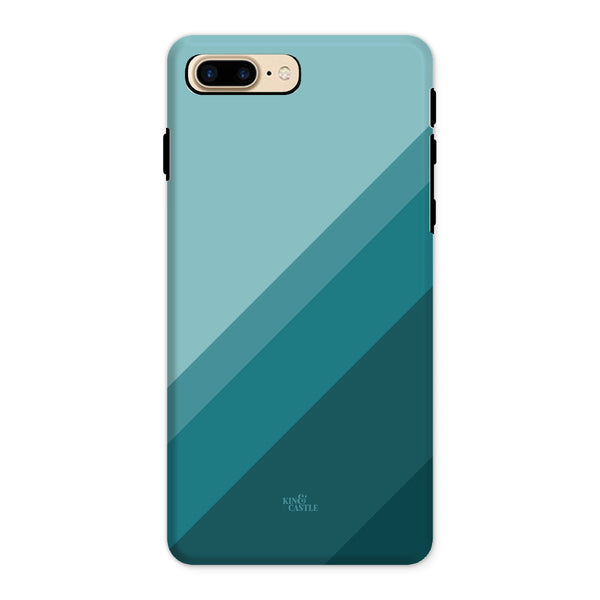 Teal Geometric Stripe Tough Phone Case