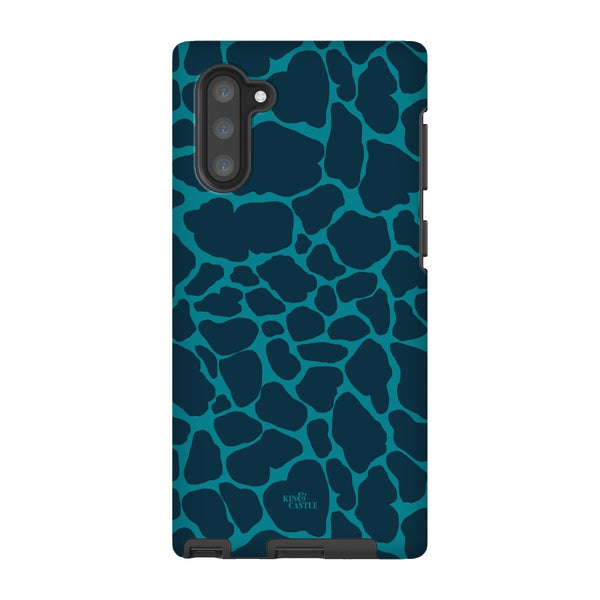 Blue & Teal Giraffe Print Tough Phone Case