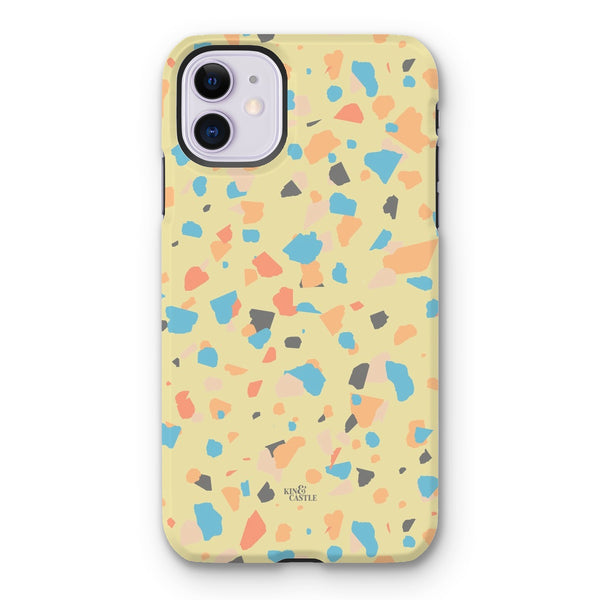 Yellow, Peach & Blue Terrazzo Tough Phone Case