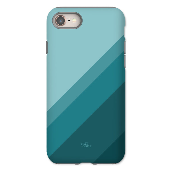 Teal Geometric Stripe Tough Phone Case