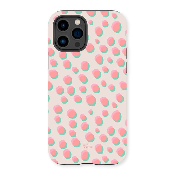 Coral & Mint Pastel Dots Tough Phone Case