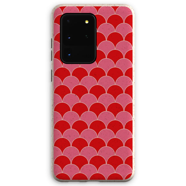 Red & Pink Geo Waves Eco Phone Case
